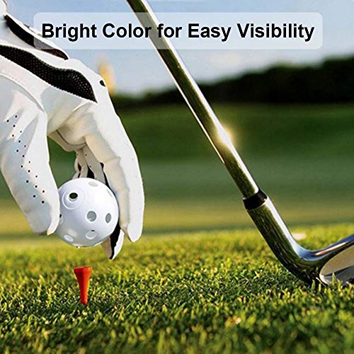 Plastic Golf Training Balls - 12 Pack for Indoor & Outdoor Practice