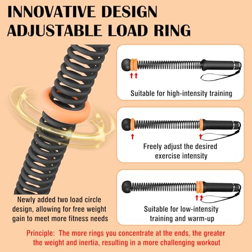 Portable Ropeless Battle Ropes with Adjustable Weights - Black