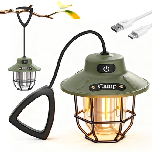 Camping Lights, Camping Lantern Rechargeable with 3 Brightness 4 Modes & SOS, 1200LM, Flashlight Lanterns for Power Outages Hiking Outdoor Home Emergency Hanging Tent Camping Lamp, Ice Shanty Lights
