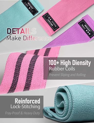 Resistance Bands Set for Hip and Leg Workouts - 3 Levels