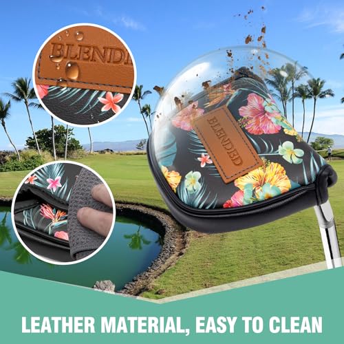 BAIRBRE Golf Club Headcovers for All Brands - Leather Fairway, Hybrid & Mallet Putter Cover, Waterproof, Durable