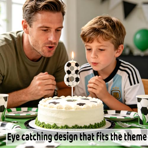 Sports Theme Birthday Candle Set - Custom Number Cake Toppers