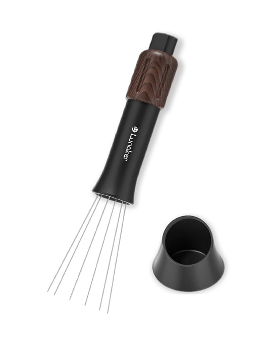 Lunaker Flick WDT Espresso Distribution Tool - Tamper With Retractable Needles - Coffee & Espresso Machine Accessories