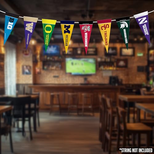 NCAA Big Ten Mini Pennant Set - 4" x 9" Felt Decor