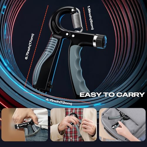 JTHEW Grip Strength Trainer - Adjustable Resistance 11-132lbs/5-60kg