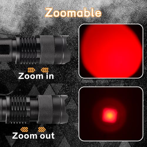 High Power Red LED Flashlight for Night Observation