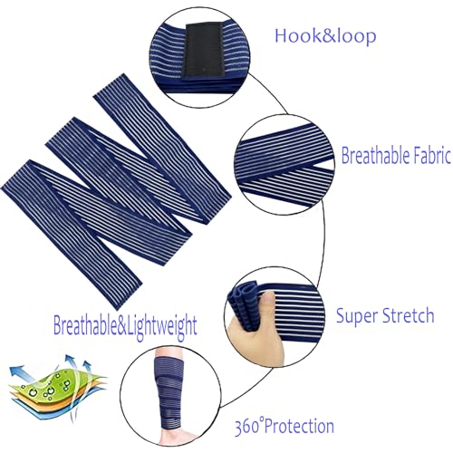 Calf Compression Support Sleeve - Adjustable Plus Size, Blue