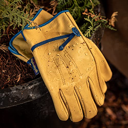 Wells Lamont Men¡¯s Adjustable HydraHyde Full Leather Work Gloves | Water-Resistant | Medium (1164M)