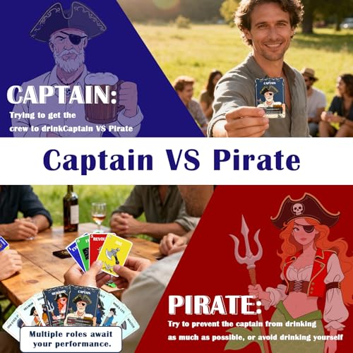 Pirate Themed Drinking Card Game for Adults - 3-10 Player Party Game