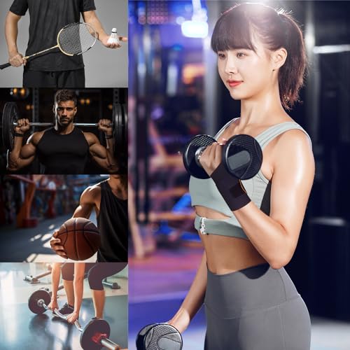 Ultra-Thin Adjustable Wrist Brace for Pain Relief & Support - Black 2pcs