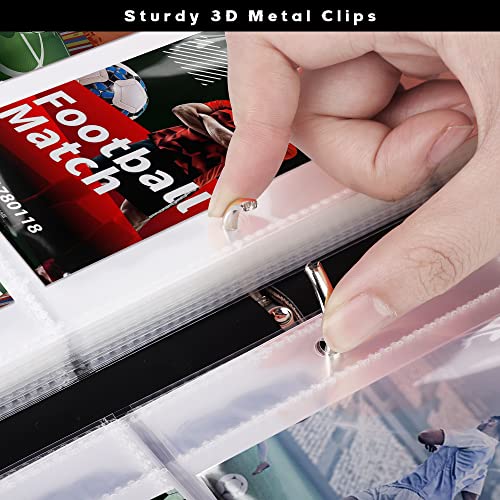 900-Card Football Card Binder with Pockets, 50 Pages, 3-Ring Album, EVA PU Leather