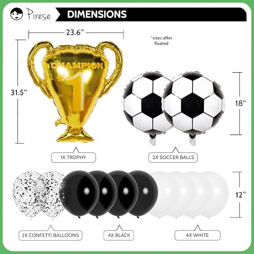 Soccer Birthday Party Decorations Kit - Happy Birthday Banner & Balloons