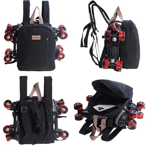 Roller Skates Backpack for Men & Women - Black, 11x9x3 IN