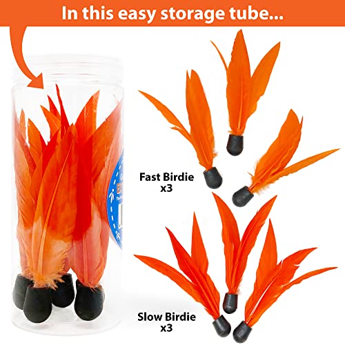 Goodminton Birdies Set - 6 Medium Birdies for Easy Racquet Game
