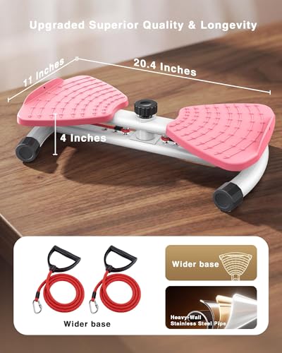 Waist Twister Exercise Machine - 326 lbs Capacity, Pink