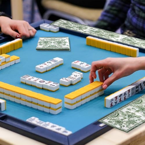 Chinoiserie Mahjong Card Holders - Green 4-Pack Sleeve Set