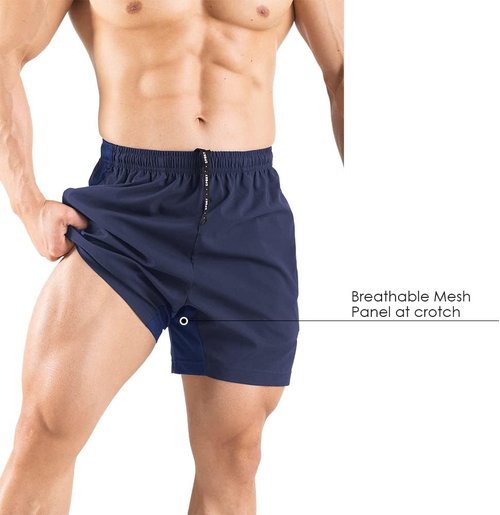 Gaglg Men's 5" Running Shorts - Quick-Dry Athletic Gym Shorts with Zipper Pockets | 2-Pack