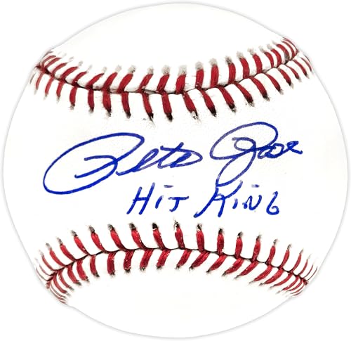 Pete Rose Autographed Official NL Baseball - Hit King Inscription