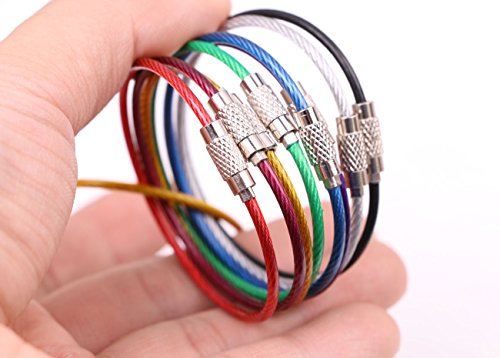 Stainless Steel Keychain Loop Set - 8 Colors, 2 Inch Diameter
