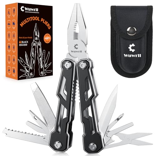 Wuwrll 16-in-1 Multitool Pocket Knife with Locking Safety, Stainless Steel Camping & Survival Tool - Variation 1
