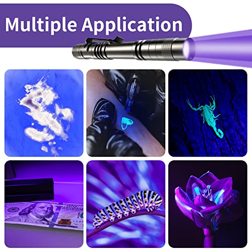 395nm UV Black Light Flashlight - Waterproof Mini Pen Light - Black, 1 Pack