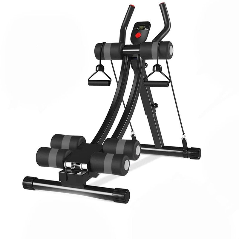 WINBOX AB Workout Equipment, Height Adjustable Ab Machine for Abdominal Exercise and Strength Training, Home Gym Machine With Resistance Bands（Grey）