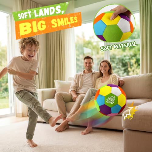 HopeRock Size 4 Indoor Soccer Ball, Soft and Silent for Home Practice