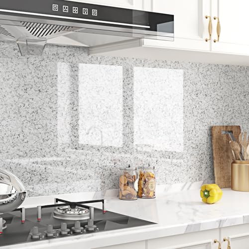 WESTICK Grey Marble Contact Paper for Counter Top Peel and Stick Waterproof Granite Contact Paper 15.8"x80" Self Adhesive Terrazzo Wallpaper Vinyl Wrap for Cabinets Tables Kitchen Bathroom