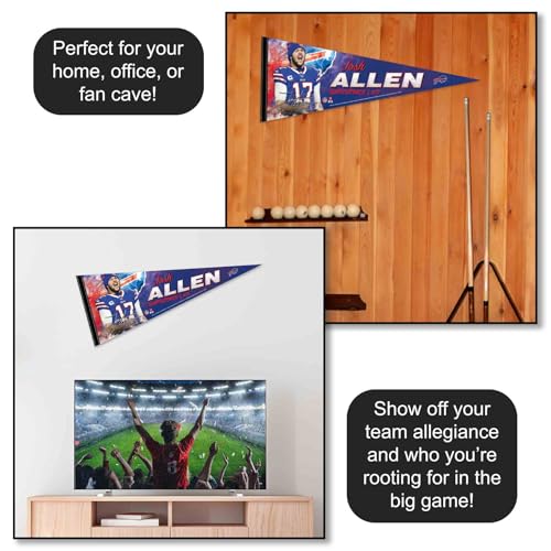 Buffalo Bills Allen Pennant Banner Flag - 12" x 30" Felt
