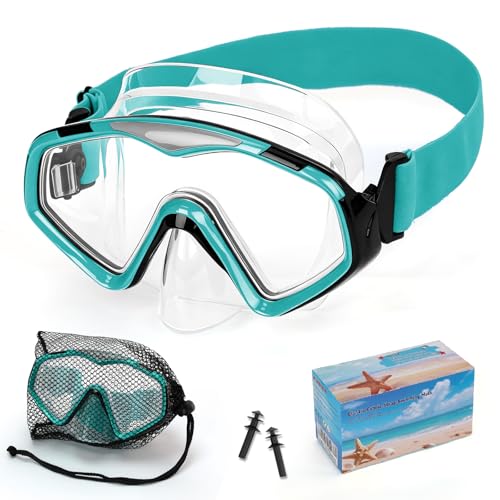 Elastic Knit Adjustable Strap Dive Mask PRO- Anti-Fog Panoramic