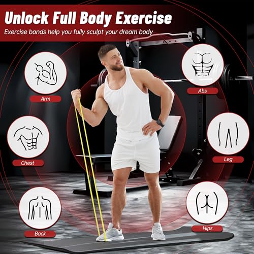 4-Level Resistance Bands Set for Full-Body Workout - Multicolor
