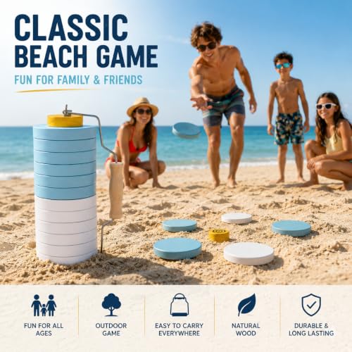 Tejo Beach Game Set – Complete 13-Disc Set with Carrying Handle