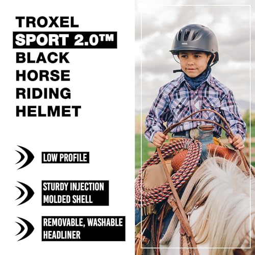 Lightweight Adjustable Horse Riding Helmet - Black, Small