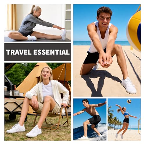 ZiITOP Quick Dry Water Shoes Women Men - Barefoot Pool & Beach Slip-ons, 9.5 Women / 8.5 Men, White-83