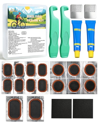Bike Tire Repair Kit with Heavy-Duty Levers and Patches
