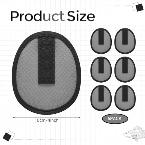 6 Pack Fishing Lure Covers - 4 Inch Hook Bait Protector Guards - Gray