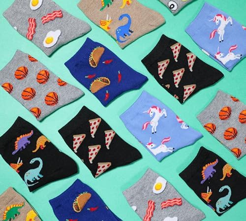 Animal Series Boys' Casual Crew Socks - Dinosaur (Blush) Large-X-Large