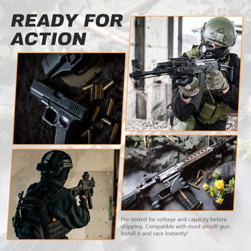 11.1V 1400mAh Airsoft Battery with Dean-Style T Plug & USB Charger