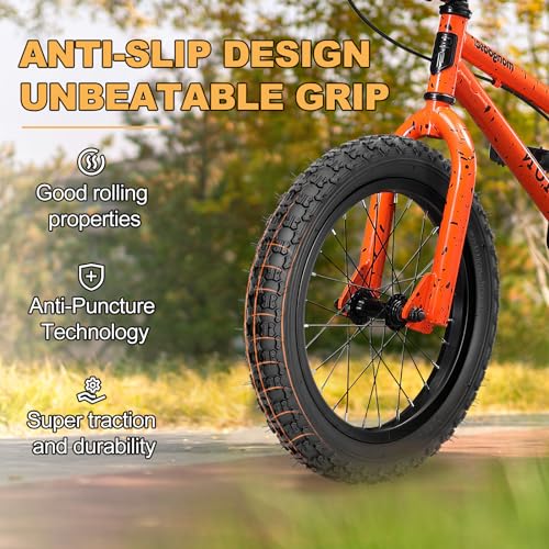 20x2.125 Inch Kids Bike Tires Set with Inner Tubes & Levers - Durable Puncture-Resistant BMX MTB Replacement