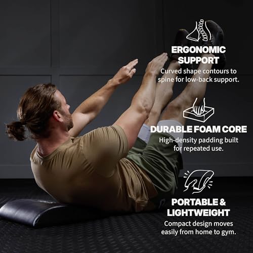 Ab Mat for Core Training - Portable Padded Workout Mat with Support - Pack of 1