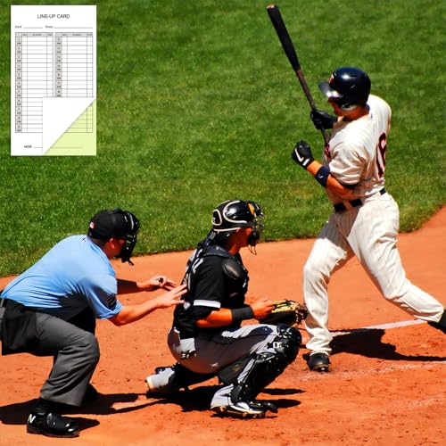 Baseball Lineup Cards - 50 Sets of Softball Score Sheets