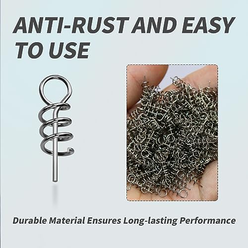 200 Pack Twist Lock Fishing Hook Centering Pins - 14mm