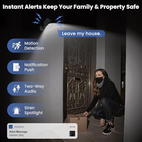 360¡Æ View Wireless Outdoor Security Camera, No Subscription Free 7-Day Cloud/SD, Pan, AI Detection, Magnetic, Battery Powered, 2.4G WiFi, 2K, Night Vision, 2-Way Talk, Home Security, IP65