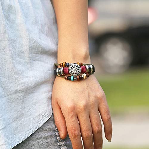 Bohemian Multilayer Beaded Bracelet - Hand Woven Stackable Jewelry