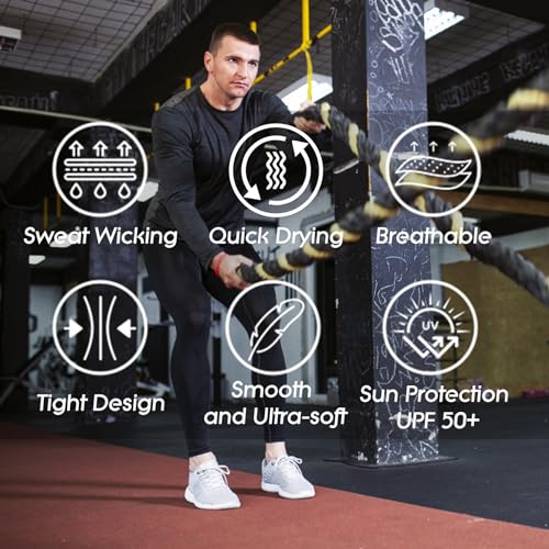 Men's Compression Pants with Pockets - Medium White Athletic Leggings