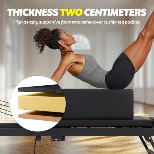 Portable Pilates Reformer Sitting Box - Non-Slip Black