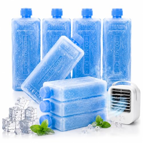 Homoyoyo Ice Packs for Portable Air Conditioner Fans, 8Pcs Mini