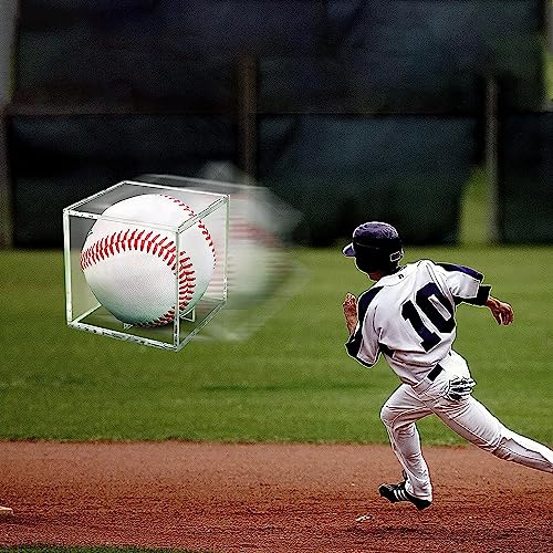 UV Protected Acrylic Baseball Display Cube - 3.15 Inch Clear Case - 1 Pack