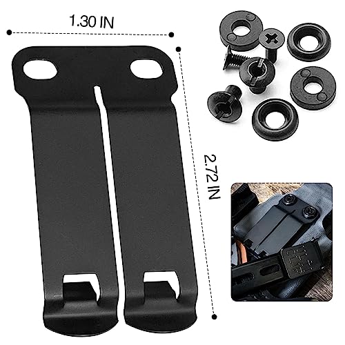 Metal Belt Clip for Holsters - Dark Matte Grey, Multi-Use