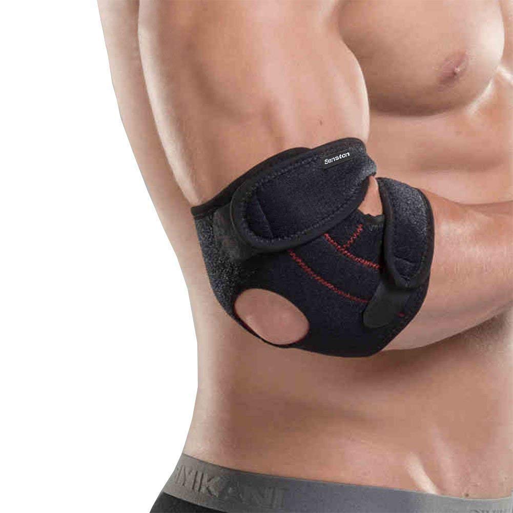 Senston Elbow Brace Adjustable Breathable Neoprene Elbow Support Arm Wrap Strap 1 Pack